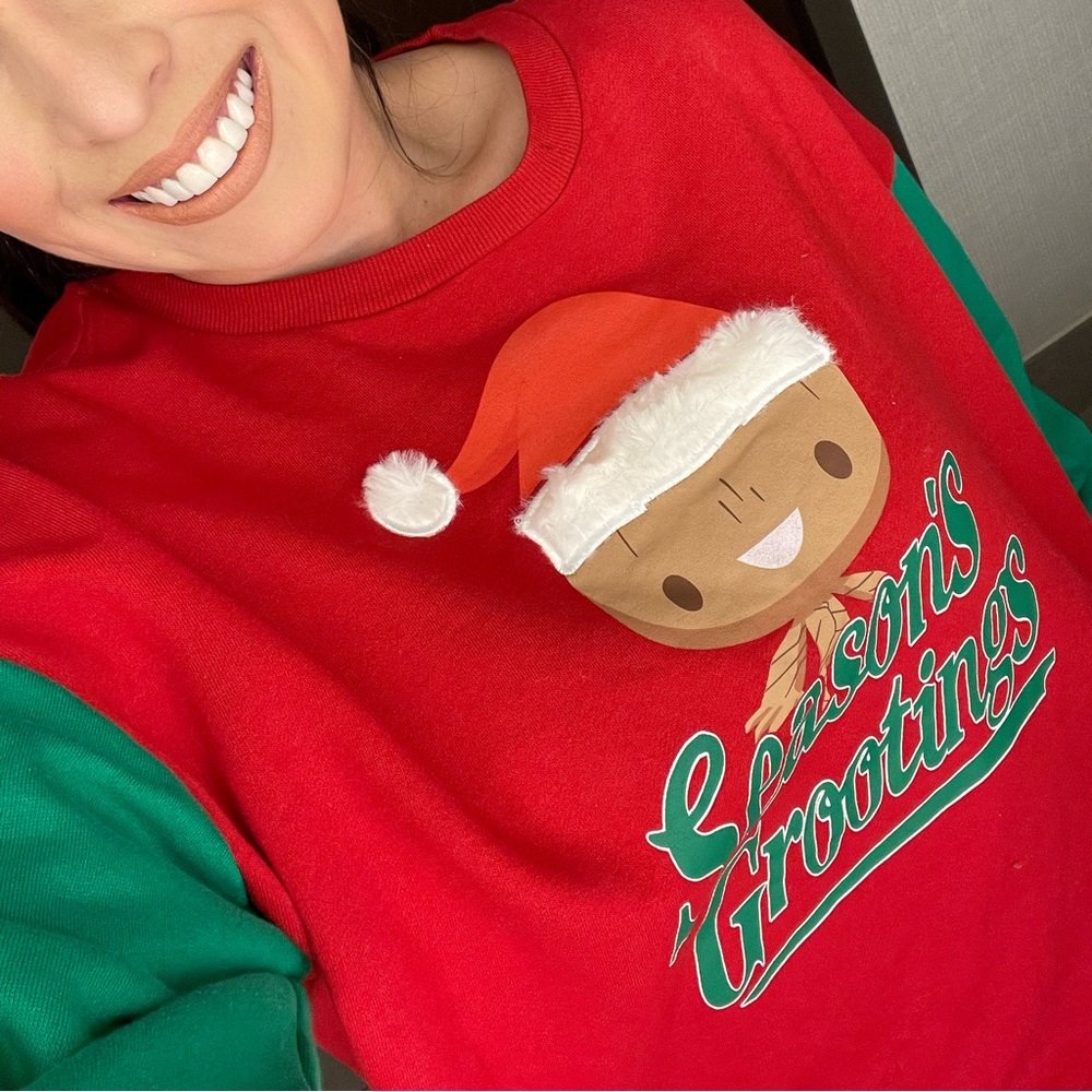 Disney Marvel Groot Christmas Sweater.